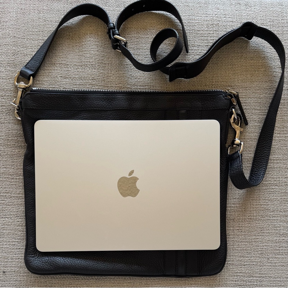 Gucci Black Leather Messenger Bag